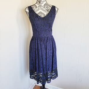 Carmen Marc Valvo Luxe Fit & Flare Midi Dress